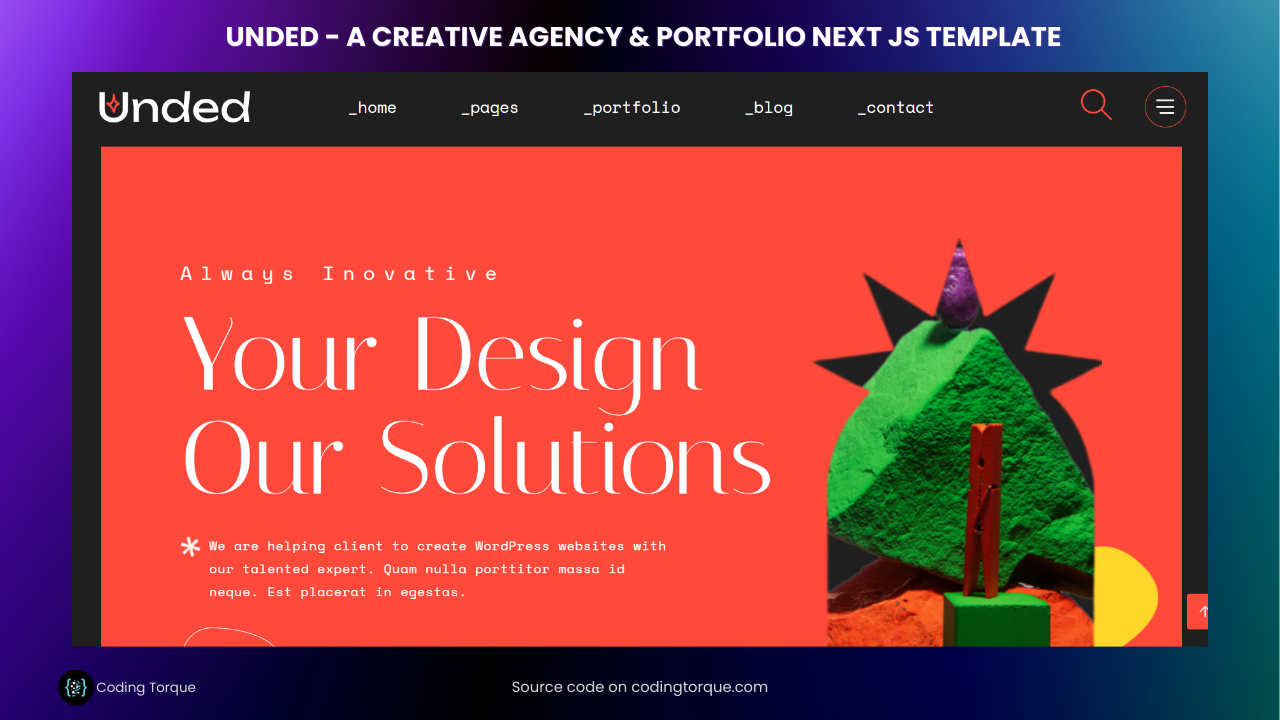 Unded – A Creative Agency & Portfolio Next JS Template