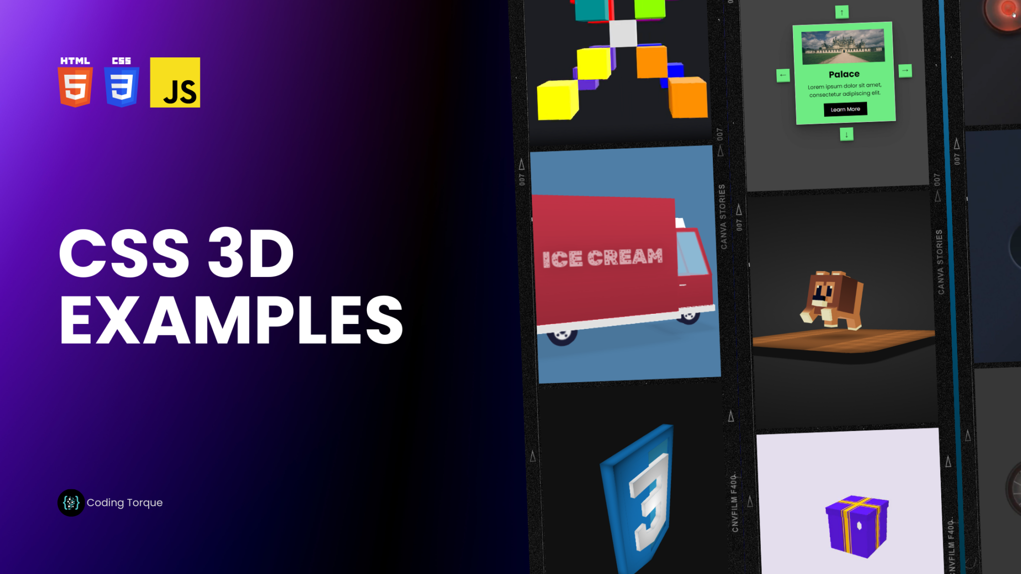 30+ CSS 3D Examples » Coding Torque