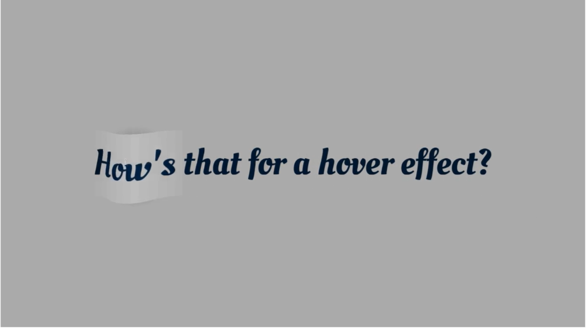 Text with hover effect using pure css